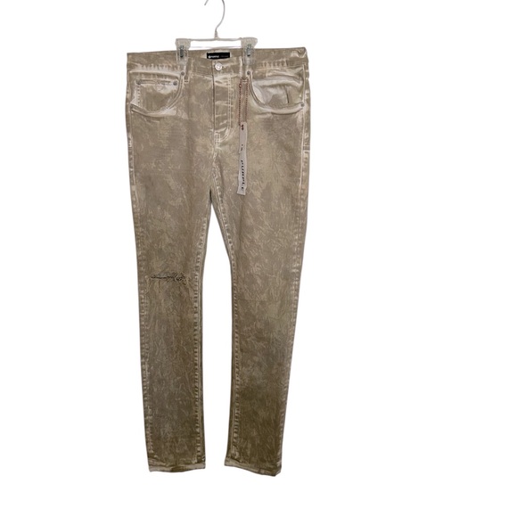 Purple Brand P001 Slim Leg Low Rise Slim Leg Distressed Skinny Jean - Picture 1 of 16